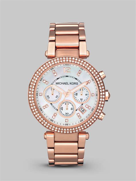 michael kors round rose gold bracelet watch gray|michael kors rose gold aviators.